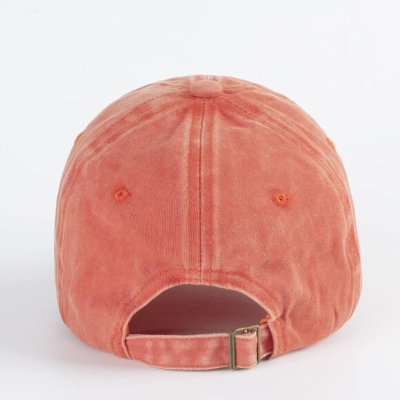 Unisex Washed-orange Baseball Cap Cotton Fits Washed Denim Adjustable Hat - Picture 3 of 7